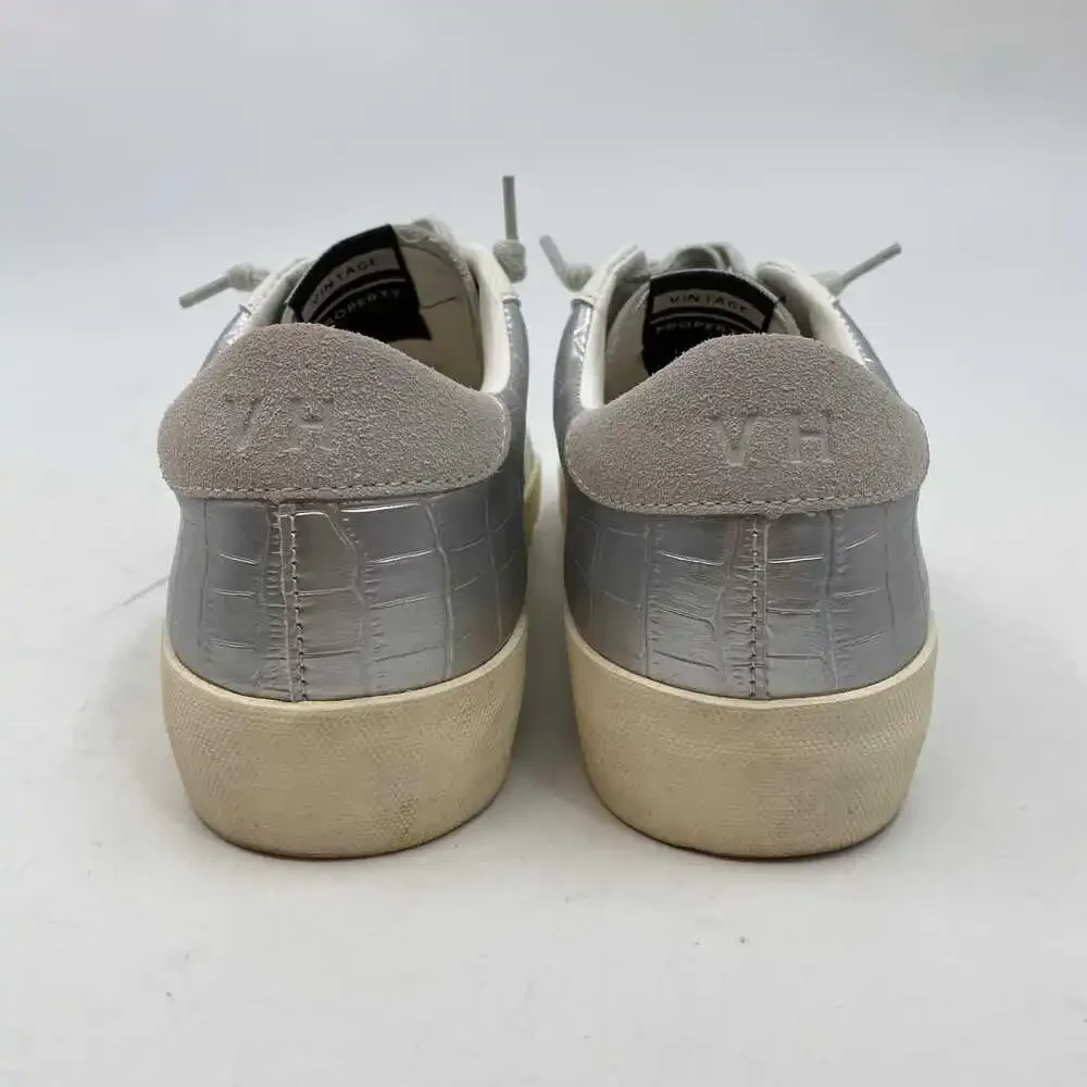 Vintage Havana White Silver Leather Sneakers | Women’s Size 8